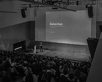 Burton Rast lecturing on behalf of IDEO at OFFF Barcelona in 2016